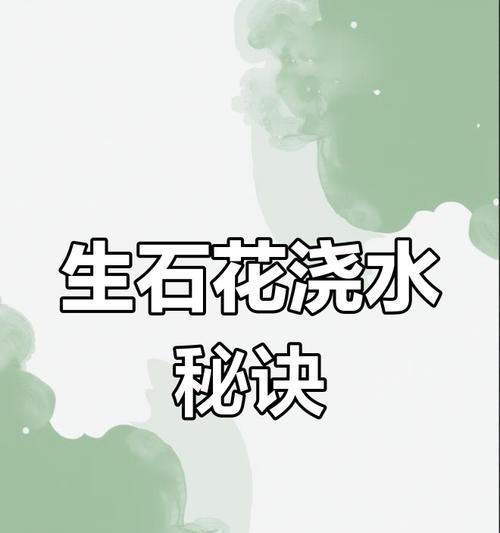 生石花花期如何浇水（掌握合适的浇水技巧，让生石花绽放绚丽之花）-第2张图片-绿意生活